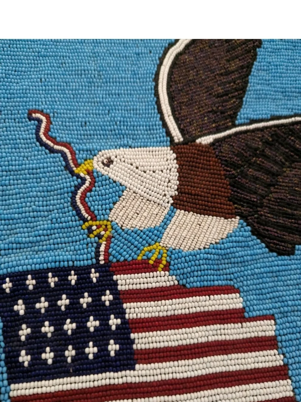 C. 1950 Nez Perce Beaded Eagle Wall Bag- Native American